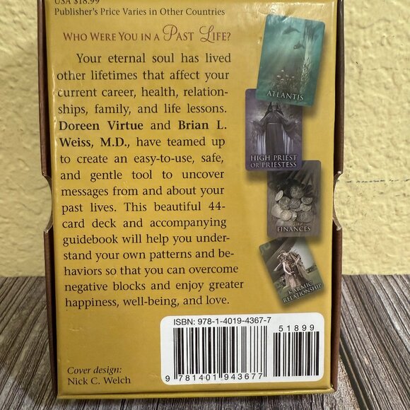 PAST LIFE Oracle Cards 44-Card Deck and Guidebook by Virtue & Weiss - Picture 2 of 7